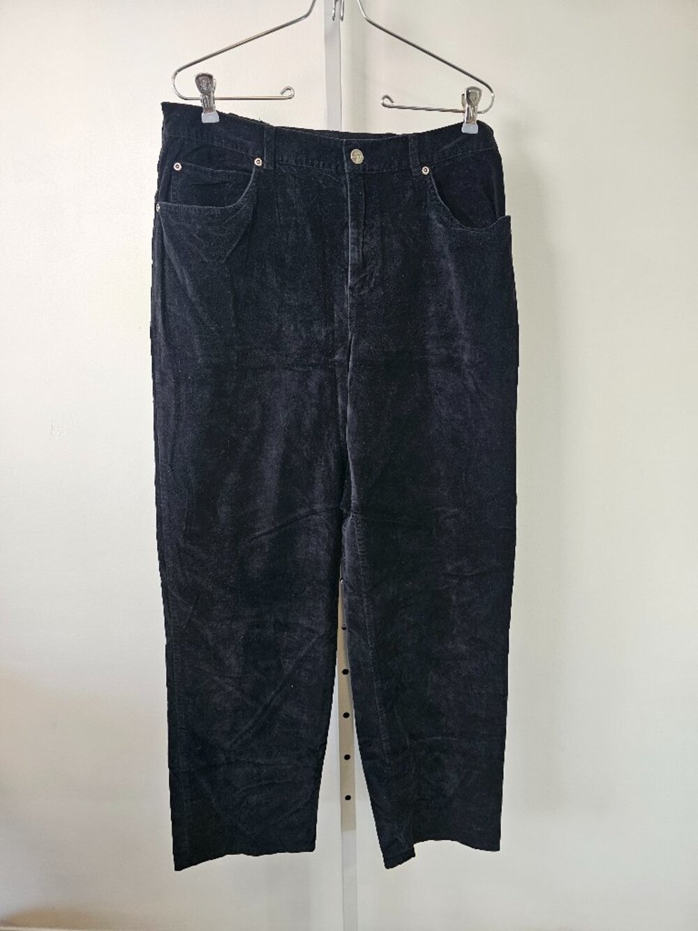 Vintage Birch Hill Pants Velvet Black Straight Leg Casual 12